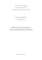 Percepcija javnosti o odgajateljskoj profesiji