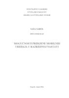 Mogućnosti primjene mobilnih uređaja u razrednoj nastavi