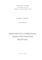 Komunikacija i timski rad u mješovitim vrtićkim skupinama