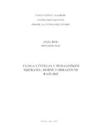 Uloga učitelja u pedagoškim mjerama: dobne i obrazovne razlike