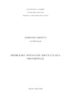 Problemi u ponašanju djece i uloga odgojitelja