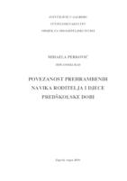 Povezanost prehrambenih navika roditelja i djece predškolske dobi