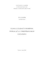 Uloga i zadaće osobnog pomagača u predškolskoj nastavi