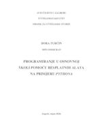 Programiranje u osnovnoj školi pomoću besplatnih alata na primjeru Pythona