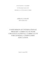 Comparison of International Primary Curriculum with Croatian National Curriculum for General Compulsory Education