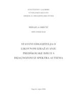 Stavovi odgojitelja o likovnom izražavnju predškolske djece s dijagnozom iz spektra autizma