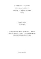 Prihvaćanje različitosti - jedan od ciljeva ranog i predškolskog odgoja i obrazovanja