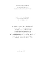 Povezanost slobodnog vremena i pojedinih antropometrijskih karakteristika (IBM) djece starije dobne skupine