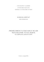 Prehrambene navike djece mlađe školske dobi: Što da jedem, gladna/gladan sam?