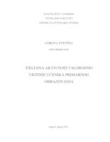 Tjelesna aktivnost i slobodno vrijeme učenika primarnog obrazovanja