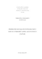 Problemi socijalne integracije u djece s poremećajima aktivnosti i pažnje