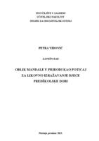 Oblik mandale u prirodi kao poticaj za likovno izražavanje djece predškolske dobi