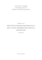 Preventivni kineziološki program za djecu ranog i predškolskog odgoja s dijabetesom