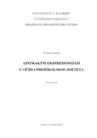 Apstraktni ekspresionizam u očima predškolskog djeteta