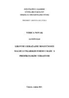 Likovne i izražajne mogućnosti malih lutkarskih formi u radu s predškolskim uzrastom