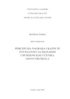 Percepcija nagrada i kazni te povezanost sa školskim uspjehom kod učenika osnovnih škola