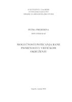 Mogućnosti poticanja rane pismenosti u vrtićkom okruženju