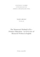 prikaz prve stranice dokumenta The Montessori Method in Pre-Primary Education - An Overview of Research Written in English
