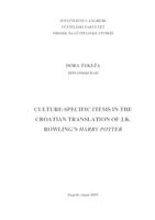 prikaz prve stranice dokumenta Culture - specific items in th Croatian translation of J. K. Rowling´s "Harry Potter"