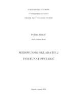 prikaz prve stranice dokumenta Međimurski skladatelj Fortunat Pintarić