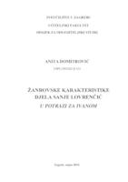 prikaz prve stranice dokumenta Žanrovske karakteristike djela Sanje Lovrenčić "U potrazi za Ivanom"