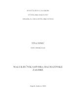 prikaz prve stranice dokumenta Mali rječnik govora dalmatinske zagore