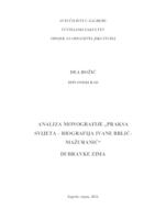 prikaz prve stranice dokumenta Analiza monografije "Praksa svijeta-biografija Ivane Brlić-Mažuranić" Dubravke Zima