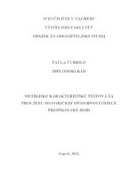 prikaz prve stranice dokumenta Metrijske karakteristike testova za procjenu motoričkih sposobnosti djece predškolske dobi