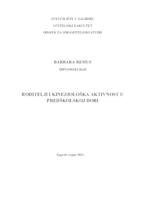 prikaz prve stranice dokumenta Roditelji i kineziološka aktivnost u predškolskoj dobi