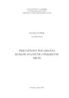 prikaz prve stranice dokumenta Preciznost pogađanja rukom statične i pokretne mete