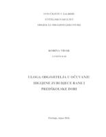 prikaz prve stranice dokumenta Uloga odgojitelja u očuvanju higijene zubi djece rane i predškolske dobi