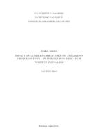 prikaz prve stranice dokumenta Impact of gender stereotypes on children's choice of toys - an insight into research written in English