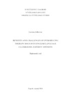 prikaz prve stranice dokumenta Benefits and Challenges of Introducing Therapy Dogs into English Language Classrooms: Experts' Opinions