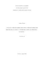 prikaz prve stranice dokumenta Analiza strukturiranih i polustrukturiranih programa za djecu s poremećajima iz spektra autizma