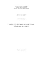 prikaz prve stranice dokumenta Projektunterricht und seine Anwendung im DaF